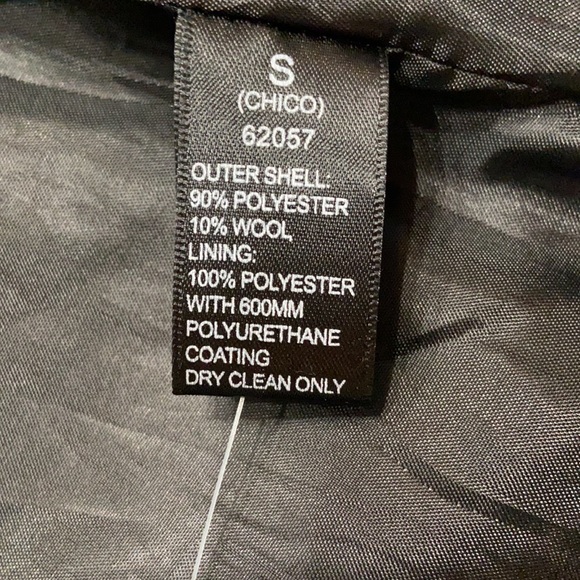 Black Ambiance Button Up Pea Coat - Picture 5 of 6